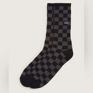 Vans Black & Gray Checkerboard Crew Socks S/P